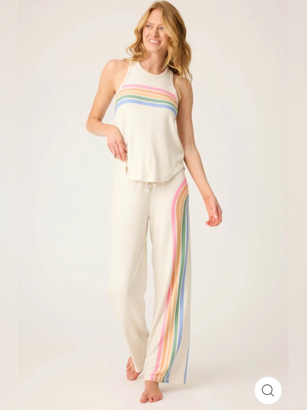 PJ Salvage Over The Rainbow Pant Light Oatmeal